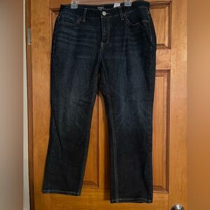 Time and Tru Women's Straight Leg Jeans - Dark Blue